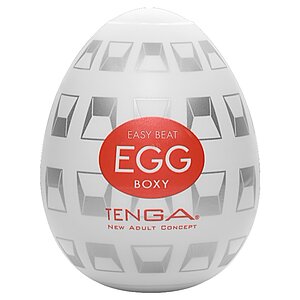 Ou TENGA Boxy Compact cu Textură Gradată 7cm Alb Ou TENGA Boxy Compact cu Textură Gradată 7cm Alb pe Denysa.ro