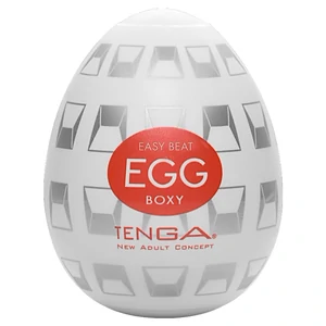Ou TENGA Boxy Compact cu Textură Gradată 7cm Alb Ou TENGA Boxy Compact cu Textură Gradată 7cm Alb pe Denysa.ro