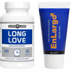 Pachet Cremă Mărirea Penisului Enlargo 100ml + Pastile Ejaculare Precoce Long Love 90buc Pachet Cremă Mărirea Penisului Enlargo 100ml + Pastile Ejaculare Precoce Long Love 90buc pe Denysa.ro