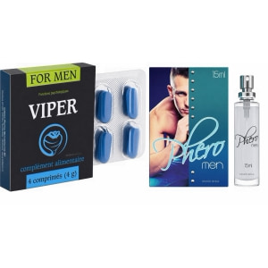 Pachet Parfum cu Feromoni Pheromen 15ml + Pastile Potență Viper FR 4 capsule Pachet Parfum cu Feromoni Pheromen 15ml + Pastile Potență Viper FR 4 capsule pe Denysa.ro