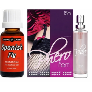 Pachet Parfum Feromoni PheroFem + Picături Afrodisiace Spanish Fly Pachet Parfum Feromoni PheroFem + Picături Afrodisiace Spanish Fly pe Denysa.ro