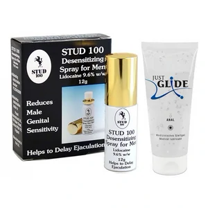 Pachet Spray Stud 100 Original + Lubrifiant Just Glide Anal 200ml Pachet Spray Stud 100 Original + Lubrifiant Just Glide Anal 200ml pe Denysa.ro