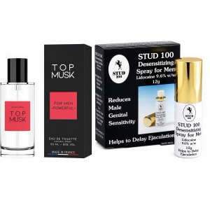 Pachet Spray Stud 100 Original + Parfum Feromoni Top Musk 75ml Pachet Spray Stud 100 Original + Parfum Feromoni Top Musk 75ml pe Denysa.ro