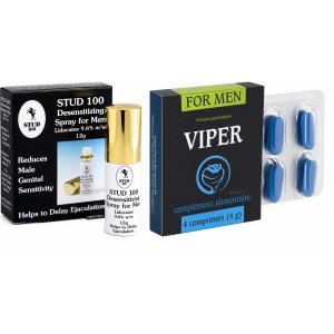 Pachet Spray Stud 100 Original + Pastile Potență Viper FR 4 capsule Pachet Spray Stud 100 Original + Pastile Potență Viper FR 4 capsule pe Denysa.ro