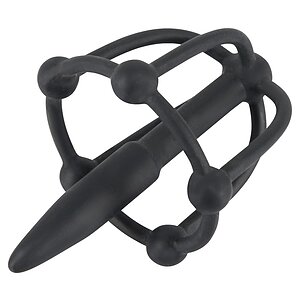 Plug De Penis Cu Cușcă Pentru Cap Negru Plug De Penis Cu Cușcă Pentru Cap Negru pe Denysa.ro