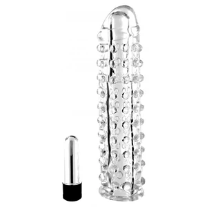 Prelungitor Penis Transparent Silicon Elastic Manson Prelungire Penis Cu Vibratii