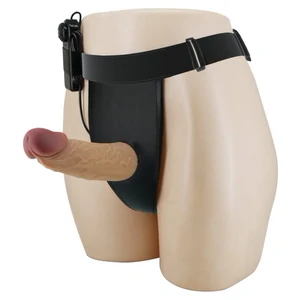 Strap On Pentru Incepatori Cu Tija Moale Si Stabila Strap On Waterproof Cu Vibratii Pentru Dus