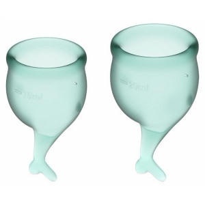 Set Satisfyer - Feel Secure Menstrual Cup Dark Green Set Satisfyer - Feel Secure Menstrual Cup Dark Green pe Denysa.ro