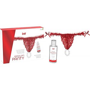Set Chilot Brazilian Cu Perle Și Lubrifiant Roșu Set Chilot Brazilian Cu Perle Și Lubrifiant Roșu pe Denysa.ro
