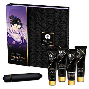 Set Creme Și Vibrator Naughty Geisha Negru Set Creme Și Vibrator Naughty Geisha Negru pe Denysa.ro