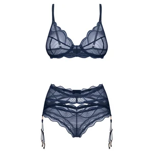 Set Cu Portjartier Obsessive Nightly Albastru Set Cu Portjartier Obsessive Nightly Albastru pe Denysa.ro