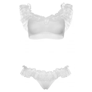 Set Leg Avenue Lace Ruffle Alb Set Leg Avenue Lace Ruffle Alb pe Denysa.ro