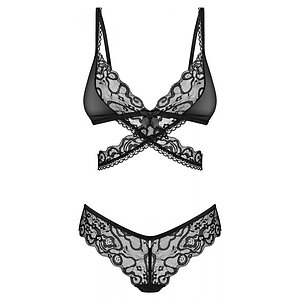 Set Obsessive Blomentis 2 Piese Negru Set Obsessive Blomentis 2 Piese Negru pe Denysa.ro