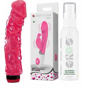 Set Plăcere Intensă — 2 Vibratoare + Spray Igienic Set Plăcere Intensă — 2 Vibratoare + Spray Igienic pe Denysa.ro