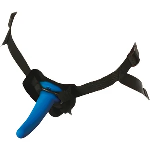 Strap On Cu Dildo Detasabil Si Ventuza Ham Strap On Ajustabil Albastru