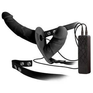 Strap On Cu Vibrații Double Thruster Negru Strap On Cu Vibrații Double Thruster Negru pe Denysa.ro