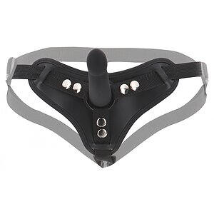 Strap-On Harness with Dong S Negru Strap-On Harness with Dong S Negru pe Denysa.ro