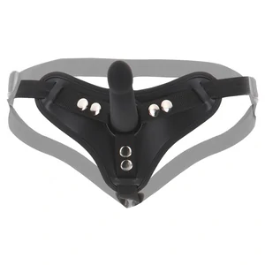 Strap-On Harness with Dong S Negru Strap-On Harness with Dong S Negru pe Denysa.ro