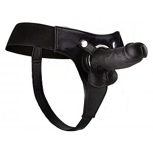 Strap-On Realistic - 8 Inch Negru Strap-On Realistic - 8 Inch Negru pe Denysa.ro