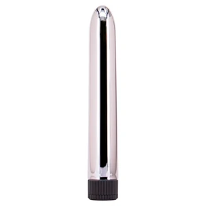 Vibrator Slim Argintiu 17 Cm Vibrator Argintiu Pentru Femei