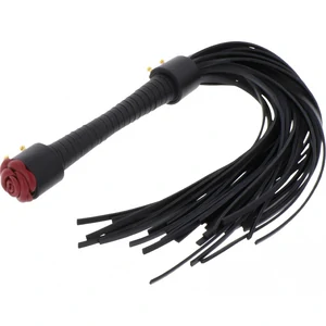 Taboom Wild Roses — Flogger Negru cu Trandafir Din Piele Taboom Wild Roses — Flogger Negru cu Trandafir Din Piele pe Denysa.ro