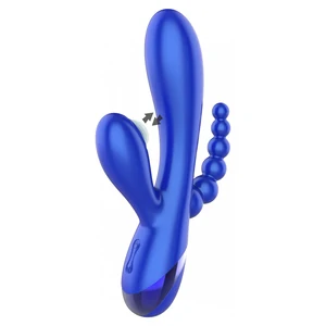 Triple Love Vibrator Rabbit Multifuncțional Albastru Triple Love Vibrator Rabbit Multifuncțional Albastru pe Denysa.ro