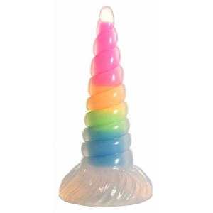 UniGlow Horn — Dildo silicon Fosforescent 20 cm Multicolor UniGlow Horn — Dildo silicon Fosforescent 20 cm Multicolor pe Denysa.ro