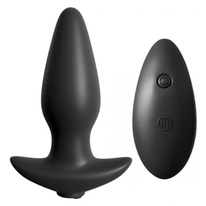Vibrator Anal Cu Telecomanda Negru Plug Anal Cu Varf Conic Pentru Incepatori