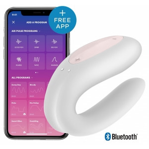 Vibrator Cuplu Satisfyer Double Joy Alb Vibrator Cuplu Satisfyer Double Joy Alb pe Denysa.ro