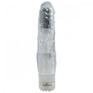 Vibrator Jelly Crushy Glitter Transparent Vibrator Realist Jelly Moale Si Flexibil