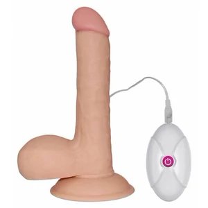 Vibrator Cu Telecomanda Cu Fir 10 Moduri Vibrator Realist Ultra Soft 18 Cm