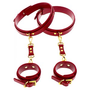 Wrist To Thigh Cuff Set Roșu Wrist To Thigh Cuff Set Roșu pe Denysa.ro