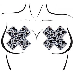 X Factor Nipple Jewels Sticker Negru