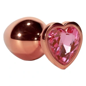 X-MEN Secret Shine Metal Anal Plug Rose Gold Heart M Auriu X-MEN Secret Shine Metal Anal Plug Rose Gold Heart M Auriu pe Denysa.ro