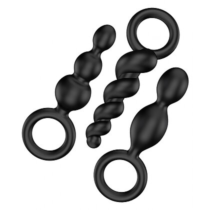 Set Satisfyer De Accesorii Pentru Satisfactie Anala Negru